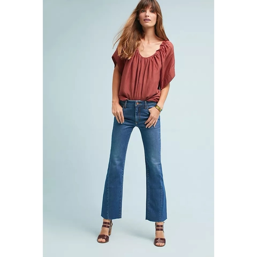 ANTHROPOLOGIE PILCRO High Rise Cropped Flare Jeans